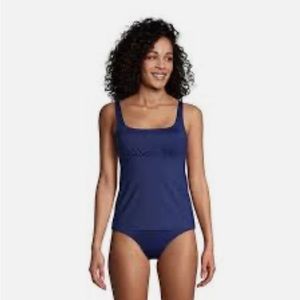 Lands End women’s size 6 tankini two-piece‎ swimsuit with drawstring ties